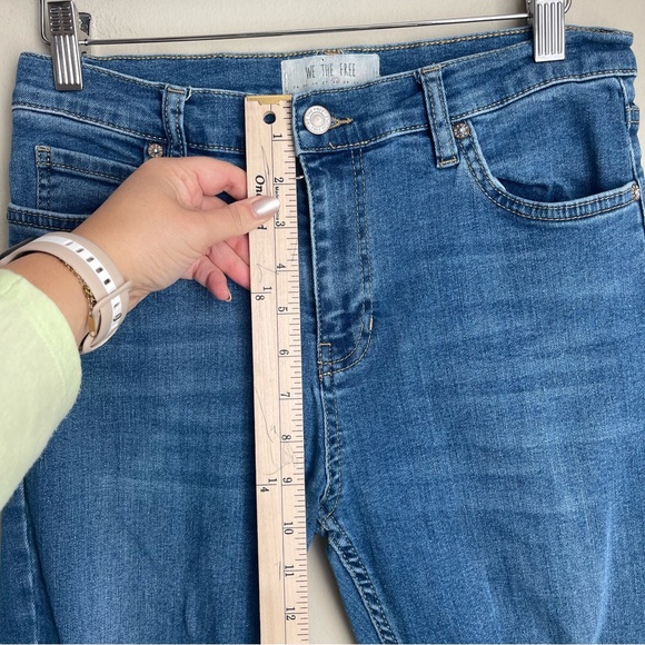 Free People Mid Rise Distressed Ankle Stretch Skinny Jeans Women's Size 28 - Picture 8 of 8